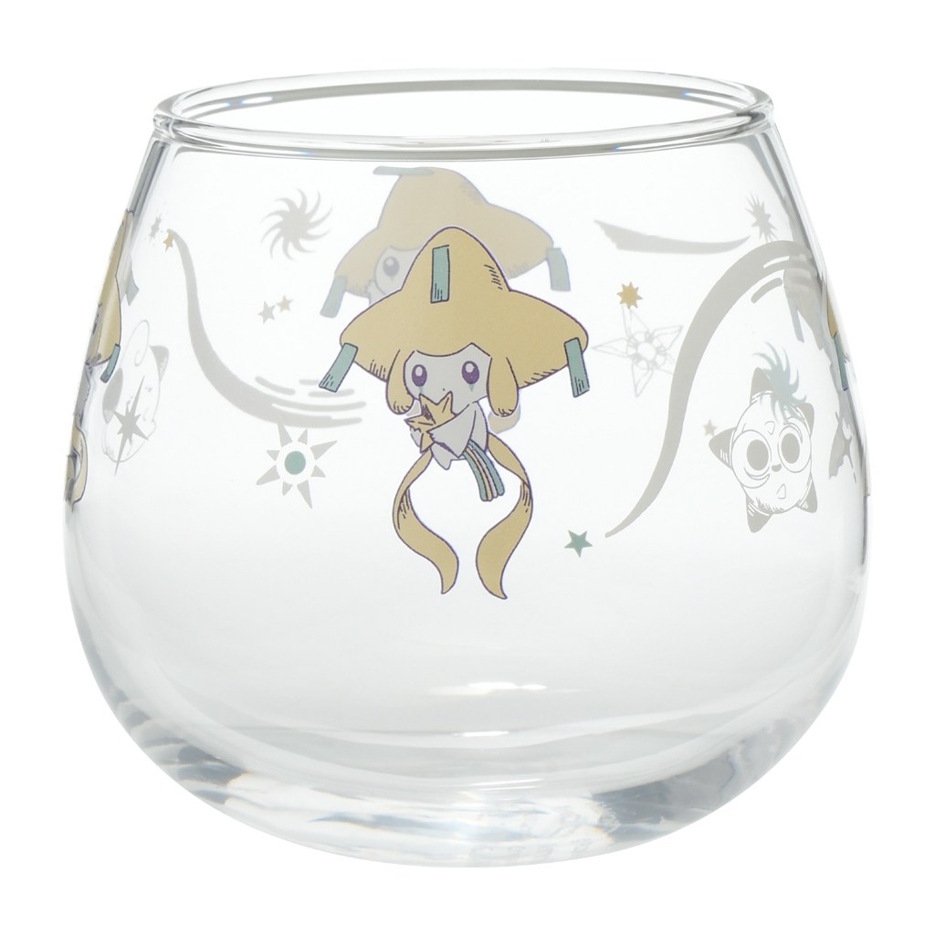 【現貨】日本製 寶可夢中心 限定 基拉祈和星星連繫 玻璃杯 基拉祈 皮寶寶 小隕星