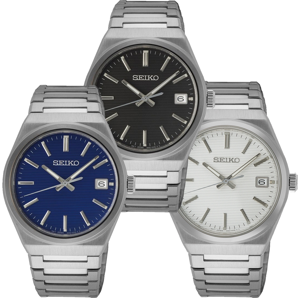 SEIKO精工 CS系列 簡約經典腕錶－黑／藍／白（SUR557P1／SUR555P1／SUR553P1） SK014