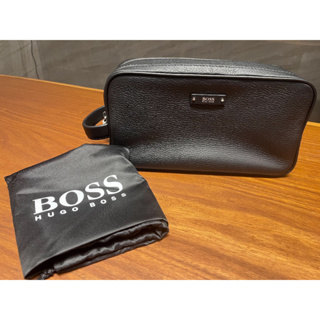 (正品) Hugo Boss 雙層夾鏈手拿包