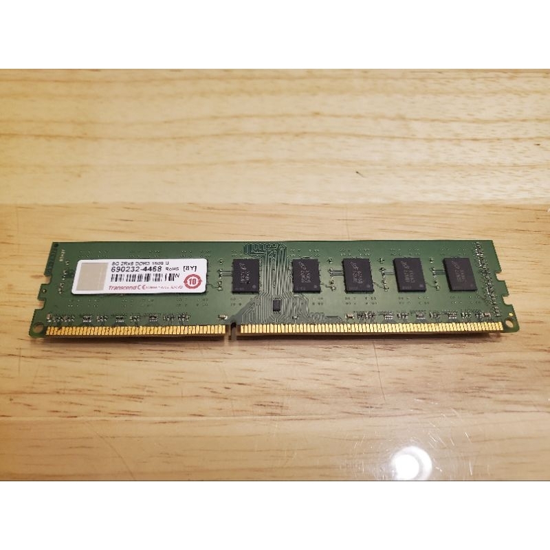 二手創見 Transcend 8G 2Rx8 DDR3 1600 U終保桌機雙面記憶體