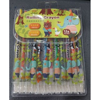 動物家族 旋轉蠟筆 安全無毒 蠟筆