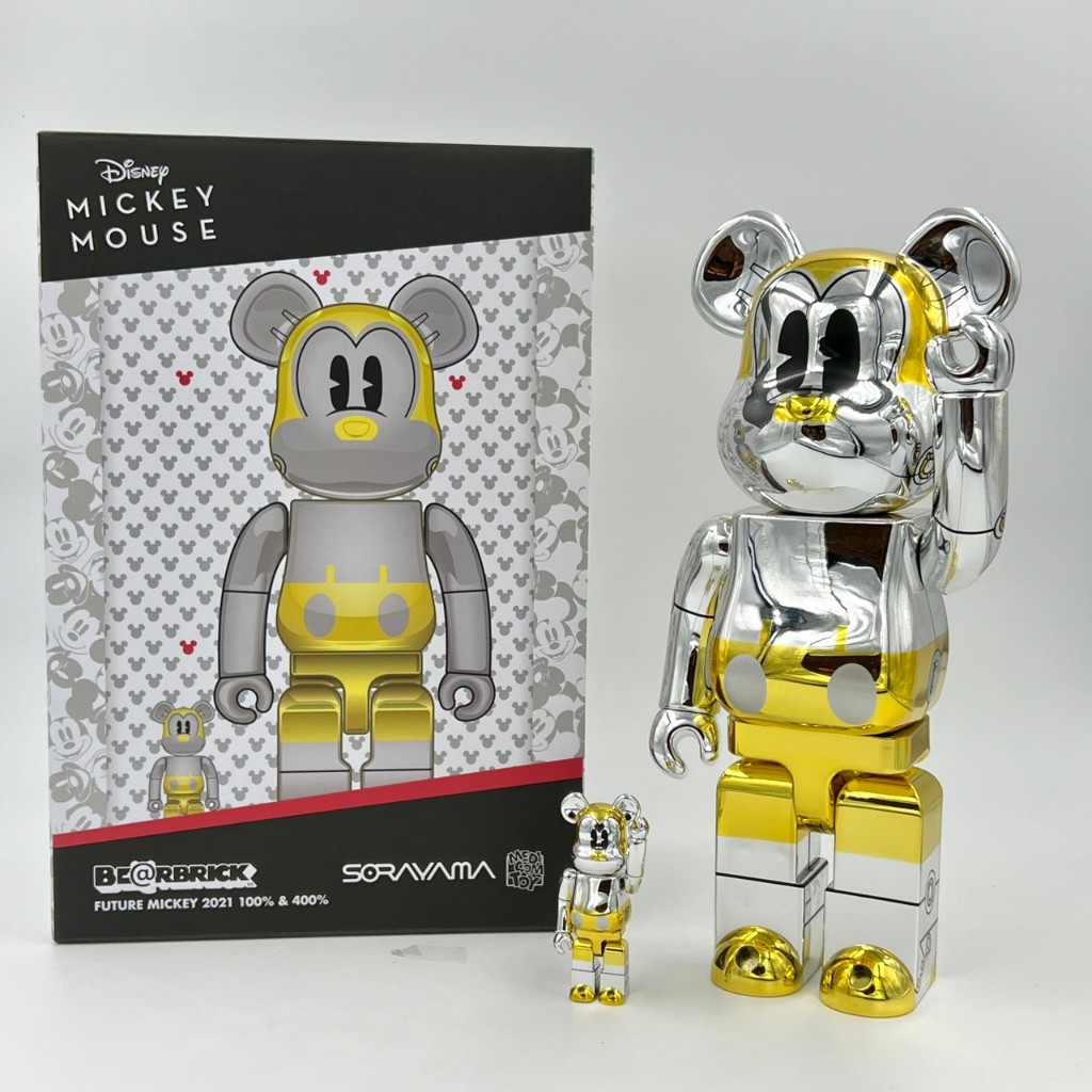 Be@rbrick BEARBRICK SORAYAMA MICKEY 空山基 未來米奇 2021 400% 100%