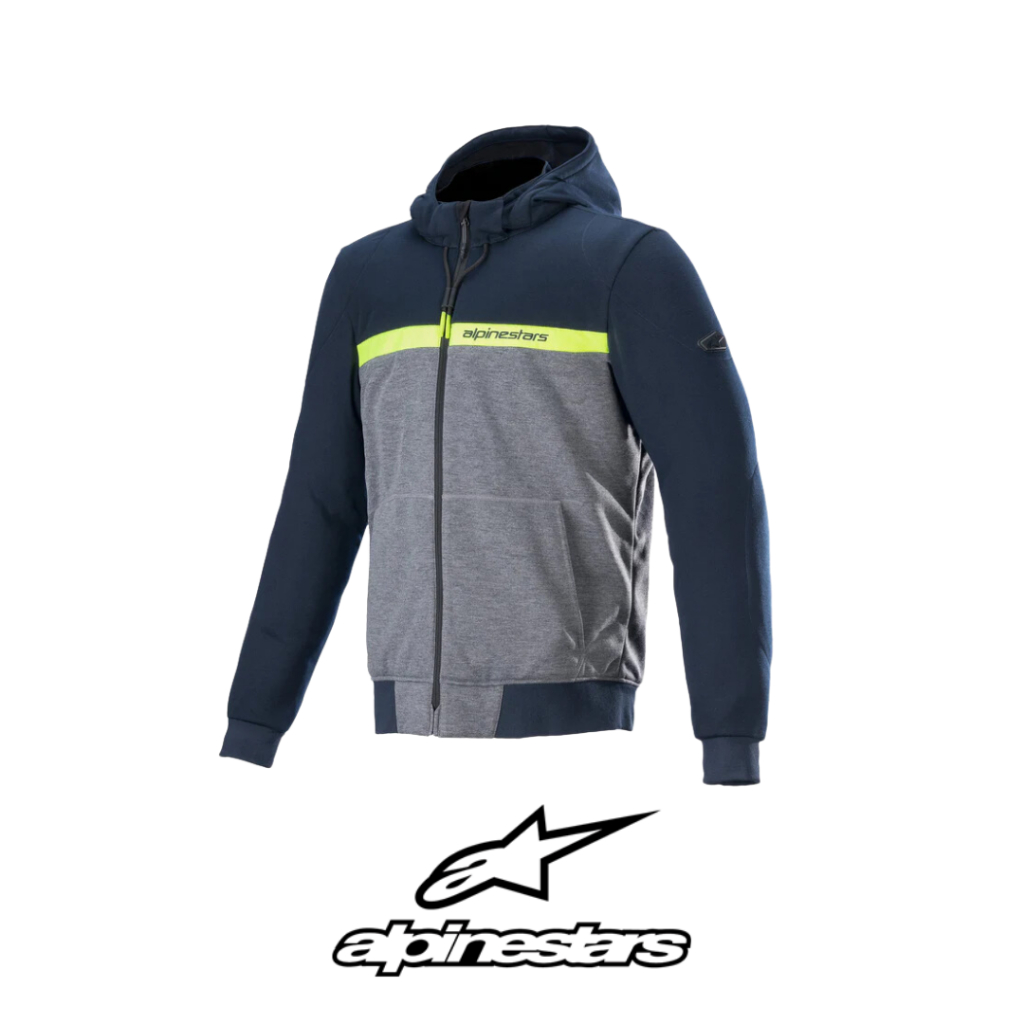 ALPINESTARS CHROME STREET HOODIE 藏青灰螢光黃 防摔衣 休閒防摔衣