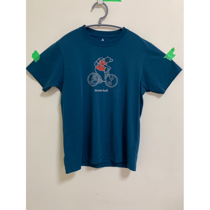 【mont-bell】全新 日本限定色  藍綠色 熊騎單車【女款短袖排汗衣 排汗T恤 機能衣