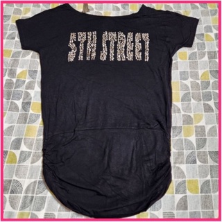💟5th STREET 第五街 短袖 造型長版T恤 (M尺寸) 彈性佳