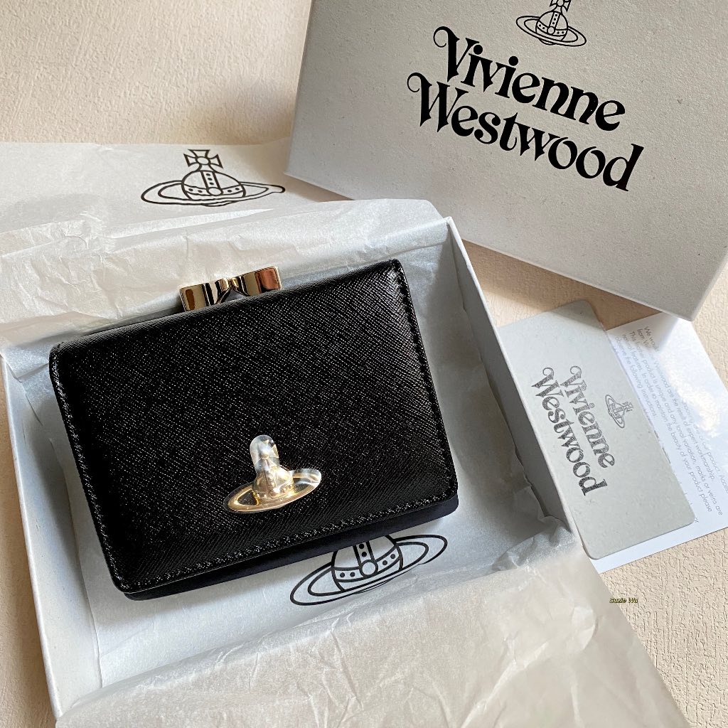 法國親自購入🇫🇷 全新正品 Vivienne Westwood 短夾 牛皮 皮夾 土星（11/16台灣發貨）