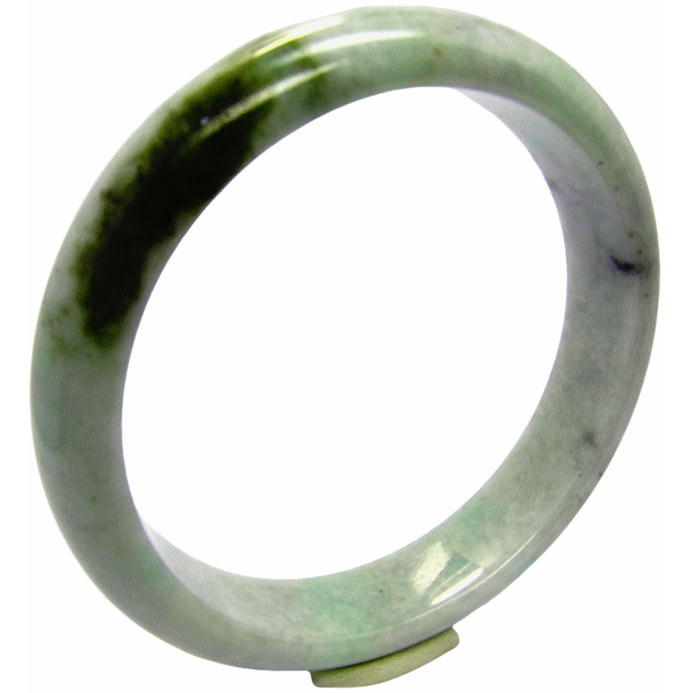 【小樂珠寶】緬甸翡翠手鐲清純一抹綠天然A貨玉鐲(手圍17.2號 內徑54mm V702)
