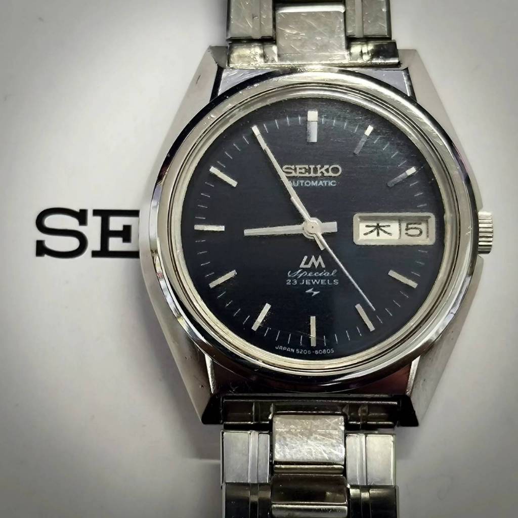| Vintage 古董錶 | 1972  Seiko LM Special 5206-6081  稀有藍面 自動機械錶