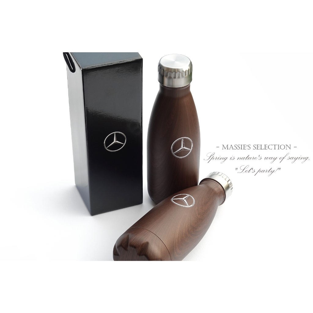 Mercedes-Benz 咖啡色質感 水壺 水壺杯 水瓶 保溫瓶 保溫杯 金屬水壺 賓士周邊 賓士 LX
