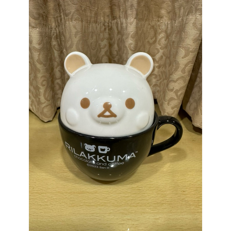 Rilakkuma 拉拉熊焦糖立體拉花杯蓋馬克杯