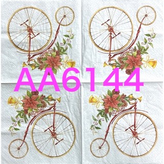 波弟彩繪拼貼/木器彩繪/蝶古巴特餐巾紙/AA6144/美麗的腳踏車