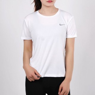 女款短袖跑步上衣 Nike Miler 白AJ8122-100