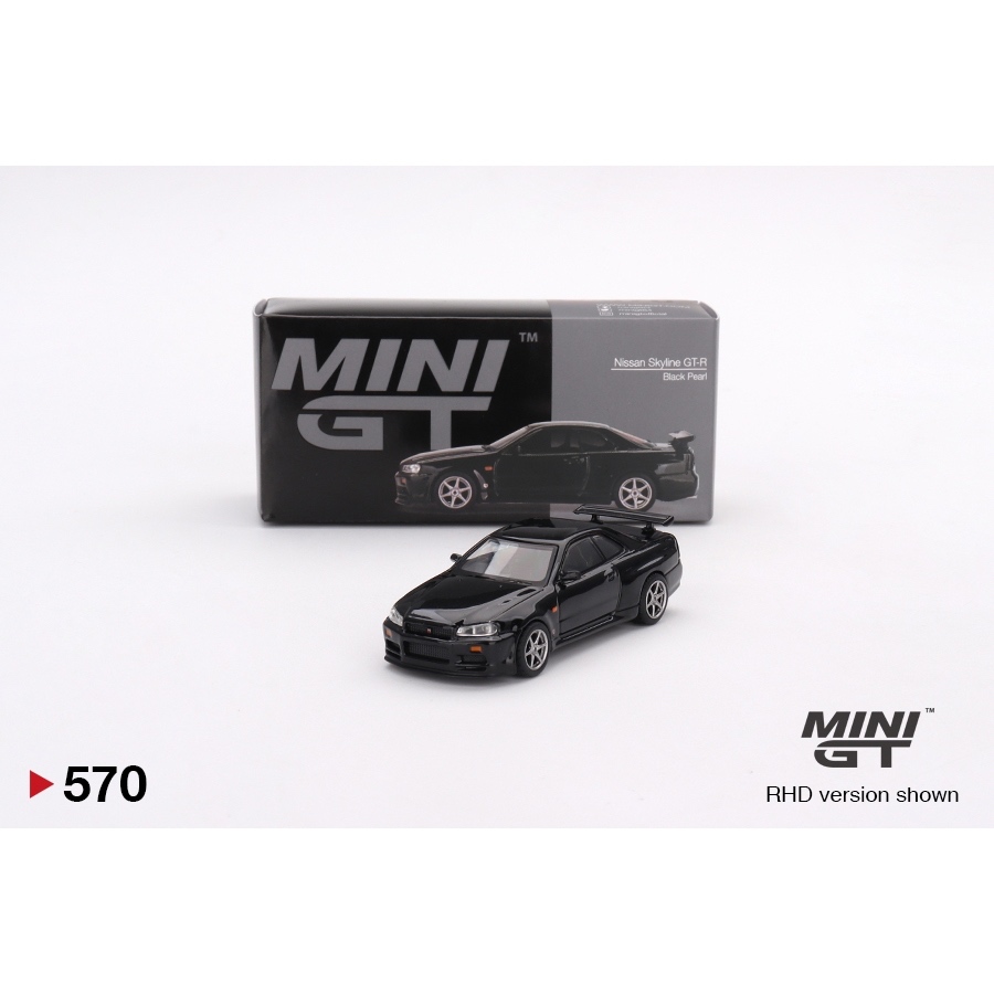 【STAN】MINI GT Nissan Skyline GT-R V-Spec 黑 1/64 GTR #570 右駕