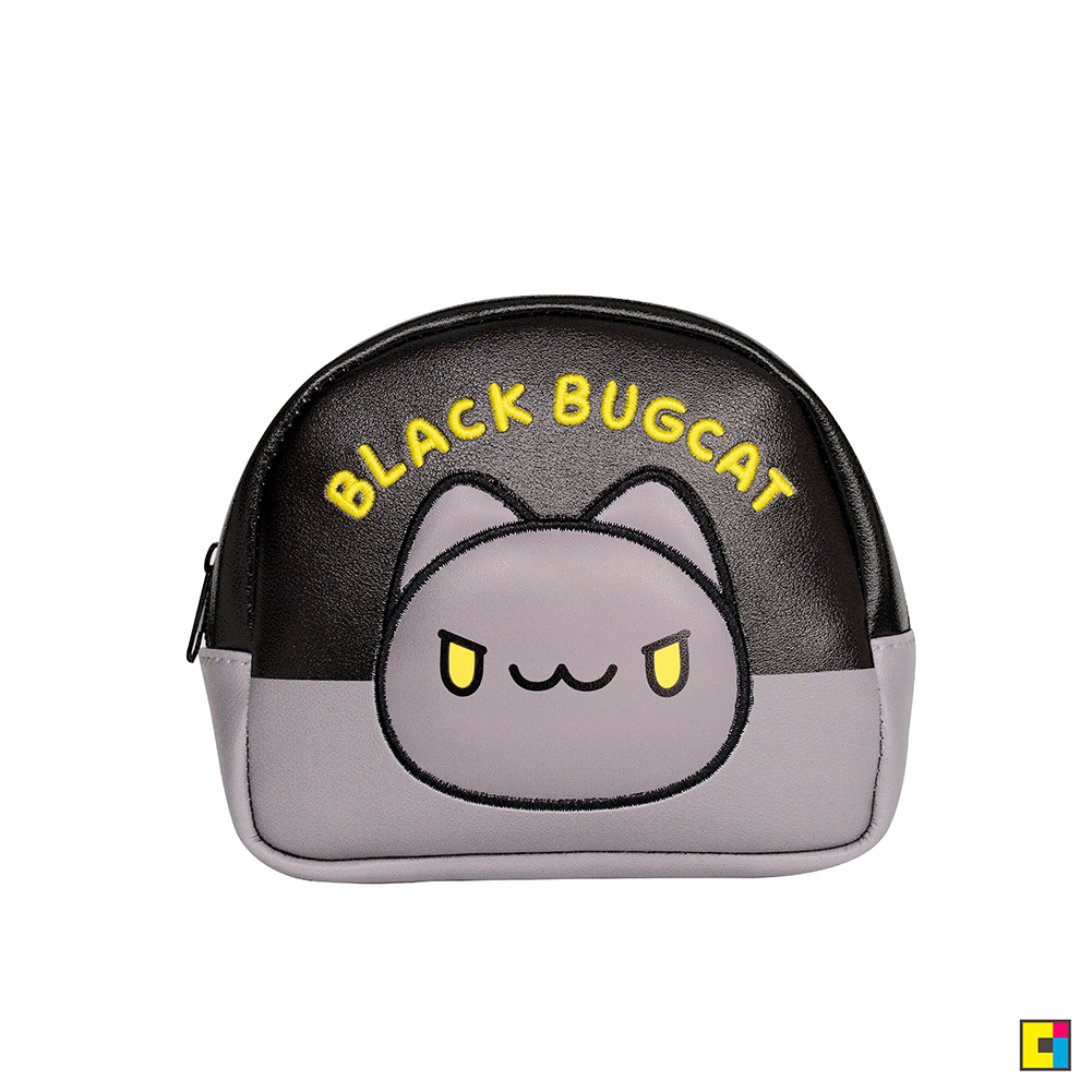 [貓貓蟲-咖波] 黑貓蟲皮革收納包