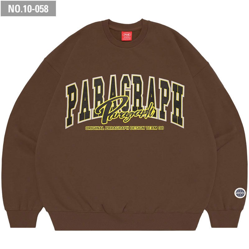 【PARAGRAPH】S10 NO.58 BARCODE CREWNECK 大學T (BROWN 咖啡色) 化學原宿