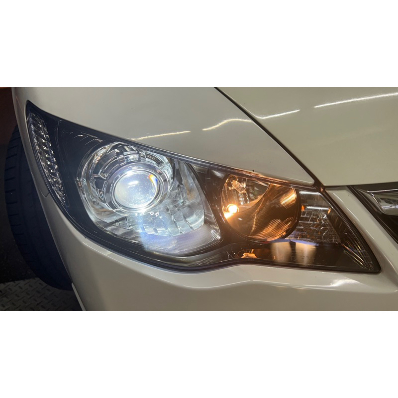 Honda 八代K12大燈升級更換LED雙光源魚眼，K12喜美八代大燈升級，雙光源驗車模組，大燈亮度升級