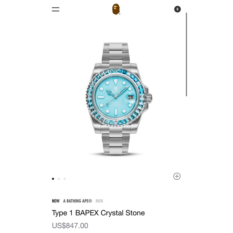 23  A BATHING APE® MEN Type1 BAPEX Crystal Stone 手錶 機械錶 水鑽