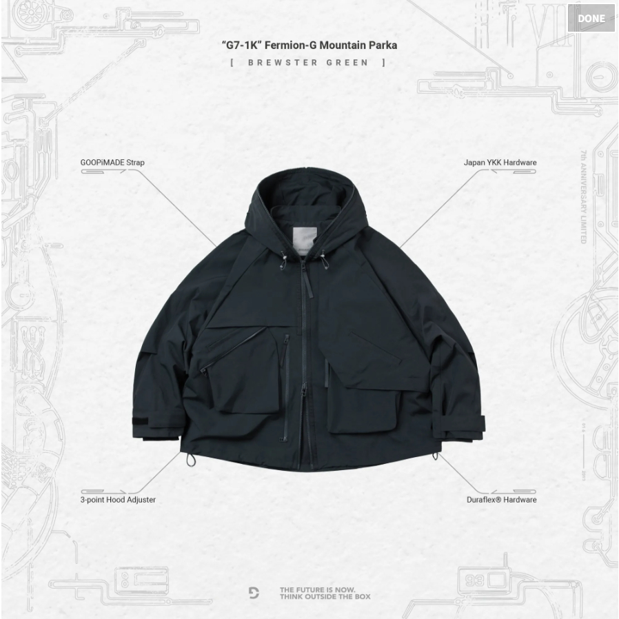 Goopi “G7-1K” Fermion-G Mountain Parka 1號