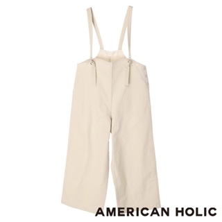 AMERICAN HOLIC 可調式綁帶棉質工作吊帶褲(HA26L3H0200)