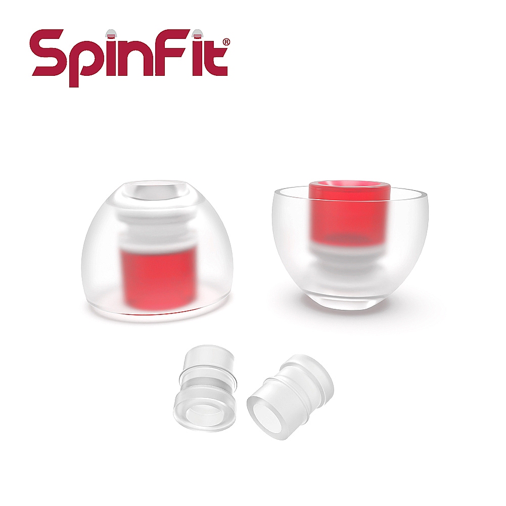SpinFit CP100+ V2矽膠耳塞｜1卡內附2對相同尺寸｜內附1對轉接導管