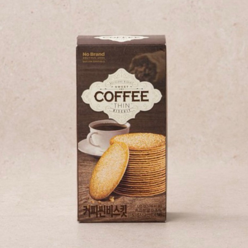 預購［🇰🇷韓國代購］No Brand咖啡薄脆餅乾 120g 咖啡餅乾 咖啡