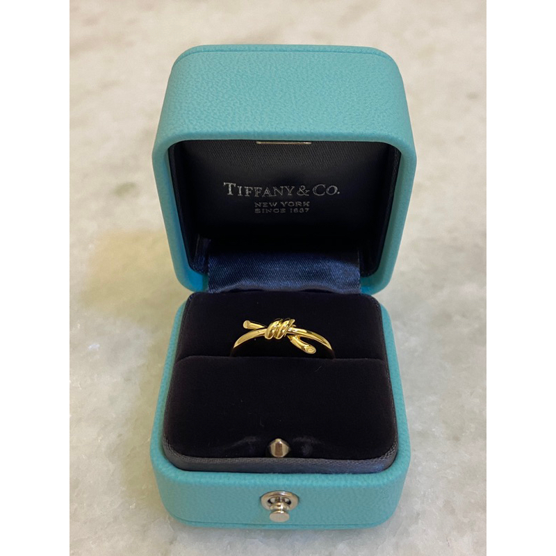 Tiffany Knot 18K黃金戒_ 正品購於Sogo