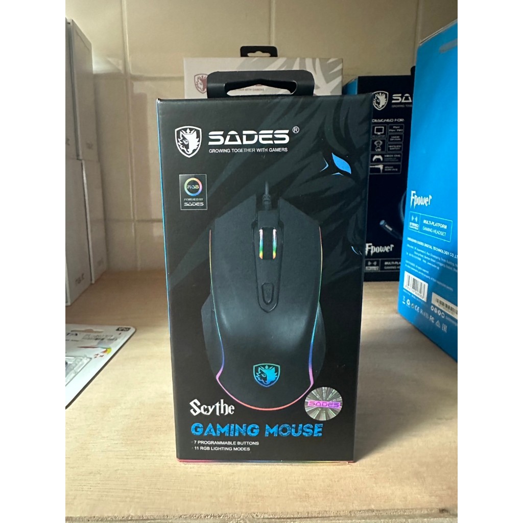 賽德斯 SADES SCYTHE 幻影狼鐮 RGB 巨集變頻 電競滑鼠 S17