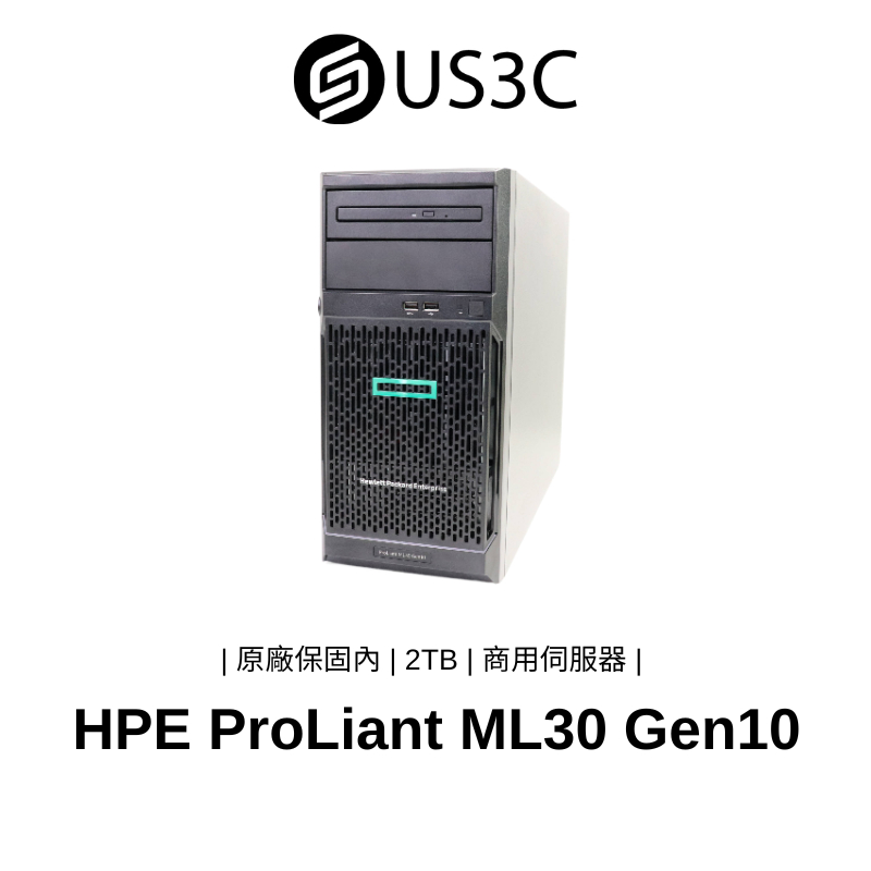 HPE ProLiant ML30 Gen10 Xeon E-2244G 16G 2TB HDD 獨立式伺服器 二手品