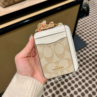【現貨】美國代購 Coach 新品 老花 Logo 皮革 短夾 零錢包 卡夾包