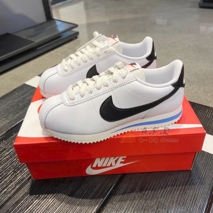 Nike Cortez 阿甘鞋 白黑藍 白底黑勾 白 黑 藍 男 女 休閒鞋 DM4044-100 DN1791-100