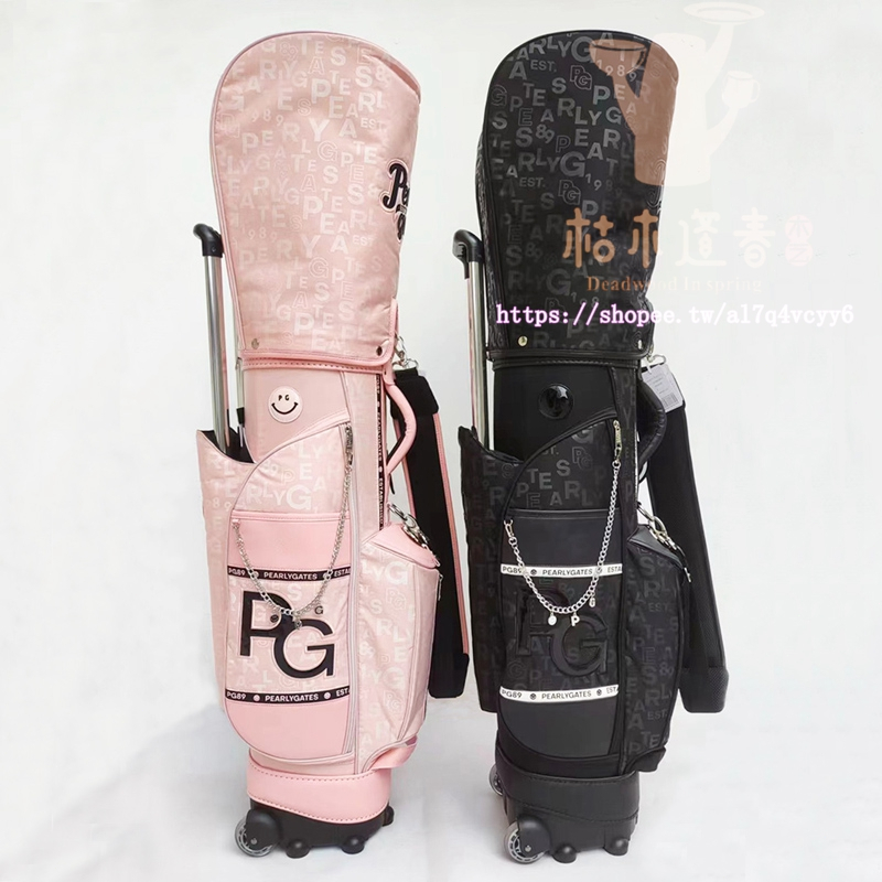 高爾夫球包 高爾夫球袋 手拉高爾夫球杆收納袋 韓國GOLF高爾夫球包拉杆包 golf bag 男女球杆包雙帽罩球袋帶拉輪