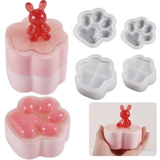 ★手作料庫★ 貓爪收納盒矽膠模具 多層收納罐 DIY手工模具 水晶滴膠模具