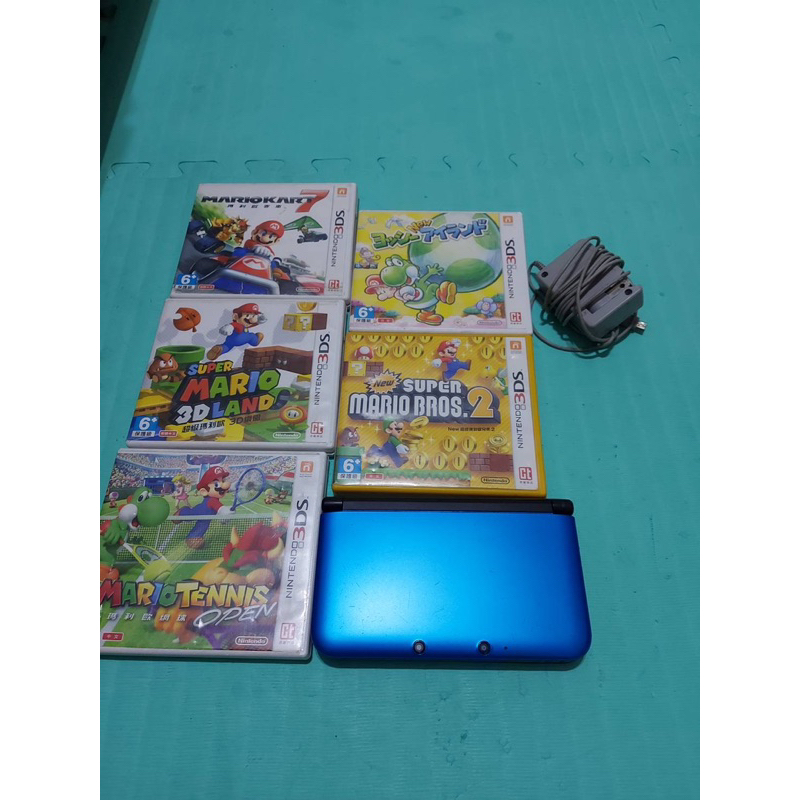 任天堂 3DS XL 主機+遊戲片 藍色 二手