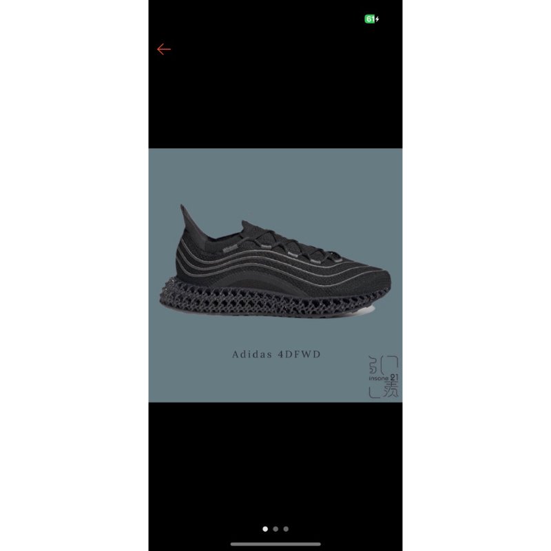 「二手」ADIDAS 4DFWD X PARLEY 4D 全黑 男鞋 慢跑鞋 26-26.5