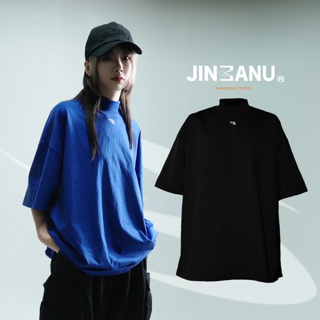☆LimeLight☆ JINMANU JIN 小高領慵懶寬鬆六分袖短T 小高領 內搭 寬鬆 休閒 JIN-TS02