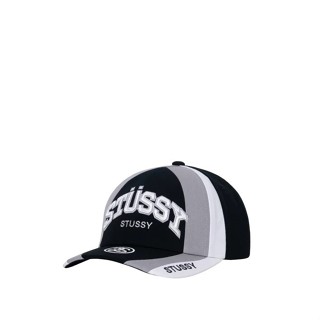 Stussy SOUVENIR LOW PRO CAP FW23 刺繡Logo 拼接 賽車帽 棒球帽