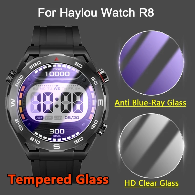 9H鑽石鋼化玻璃適用於嘿嘍Haylou Watch R8 智慧手錶 2.5D高清超薄防刮 防紫光護眼 防爆抗摔保護貼