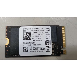 WD SN740 Black 2T 2TB M.2 2242 42mm PCIe Gen 4 x4 NVME SSD