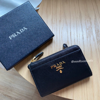 預訂 代購Prada Saffiano皮革鑰匙卡包 零錢包