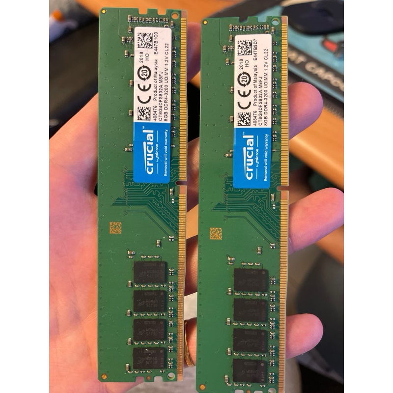 二手RAM 8G兩條 DDR4 3200