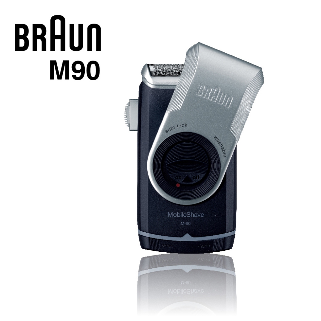 【BRAUN百靈】M系列電池式輕便電鬍刀(M90)｜公司貨 現貨新品 刮鬍刀 便攜刮鬍刀 父親節 聖誕節 交換禮物