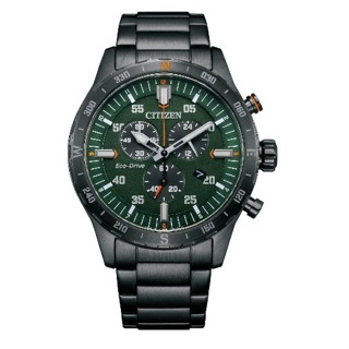 【CITIZEN 星辰】CHRONOGRAPH 聖誕節推薦款光動能計時手錶 AT2527-80X 43.5mm 現代鐘錶