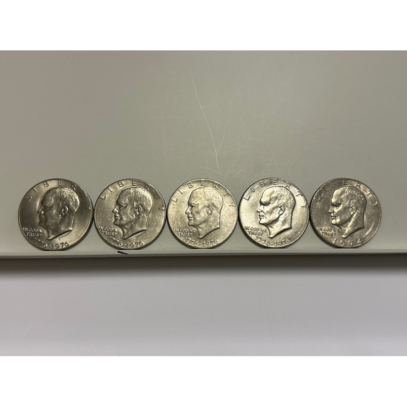 「S174」1776-1976年美國建國200年紀念幣美金一元，一組5枚售788元
