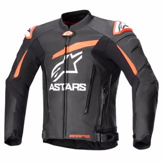 Alpinestars 義大利 GP PLUS V4 LEATHER 皮上衣 黑橘【50號 現貨｜立昇臺北】