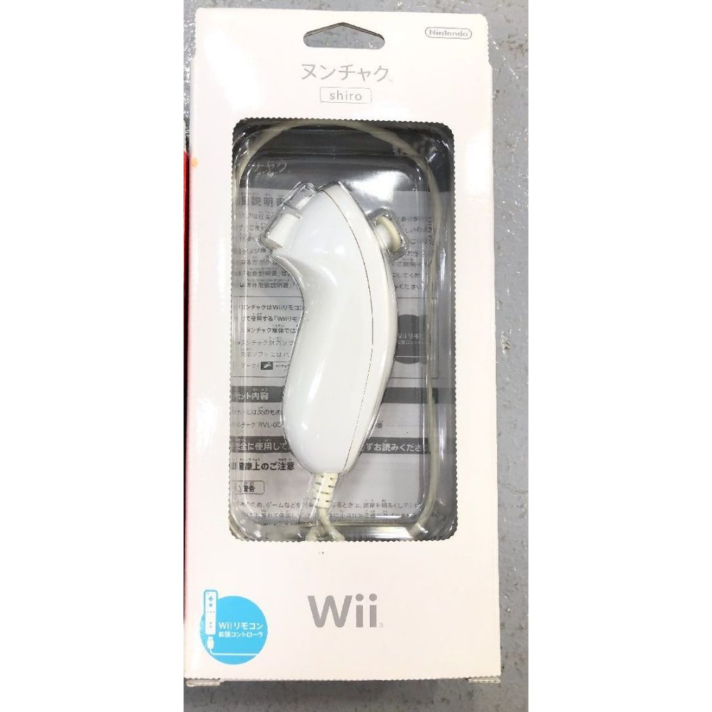 遊戲歐汀: 正版原廠 任天堂Wii搖桿 香菇搖桿 左手把 雞腿 白色 特價品 盒裝美品