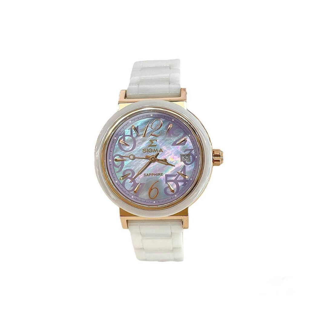 【SIGMA】簡約時尚陶瓷睕錶 2346-05 34mm 現代鐘錶
