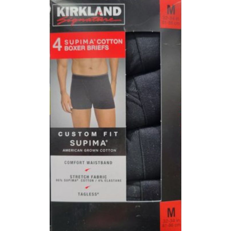 Kirkland Signature 科克蘭 男彈性平口褲 4入 M