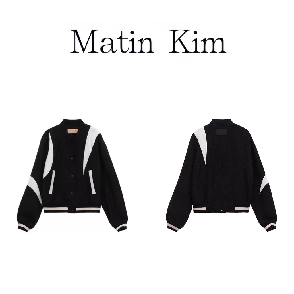🇰🇷韓國代購 Matin Kim 夾克 黑白 撞色 外套 23SS 不對稱設計 紐扣 男女同款 情侶款 秋冬