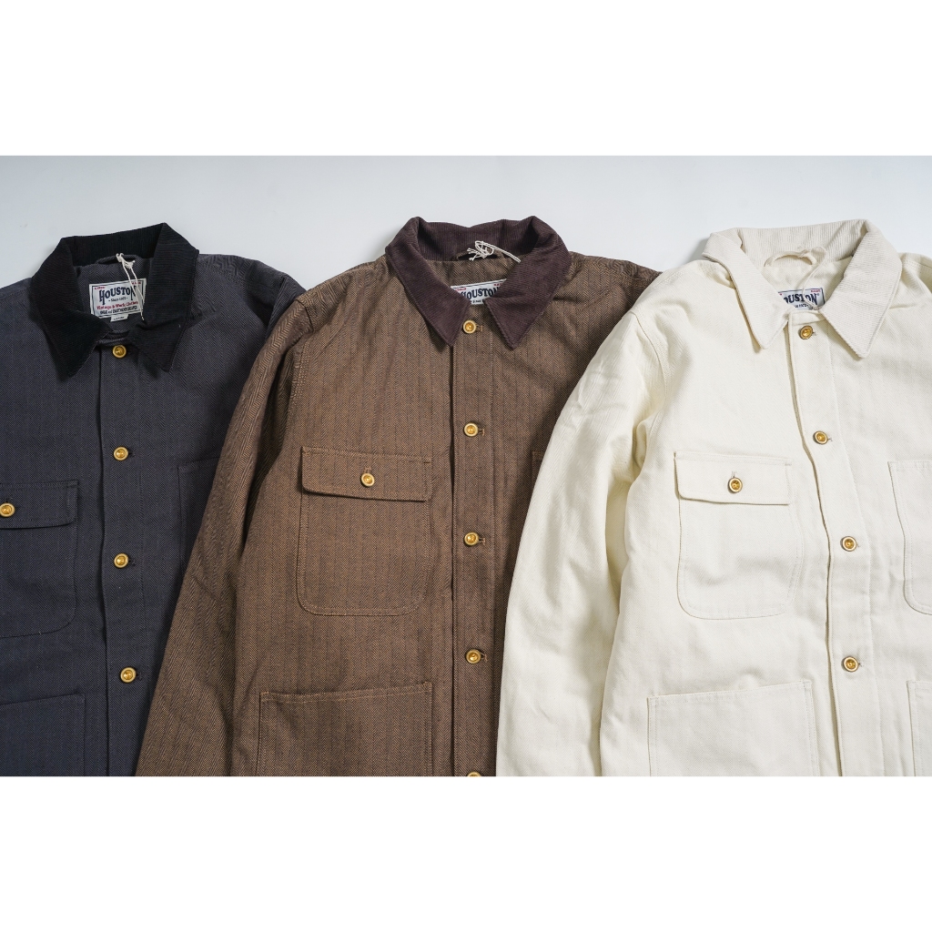 照舊古著 HOUSTON JAPAN 人字斜紋布 四口袋 工作外套 vintage