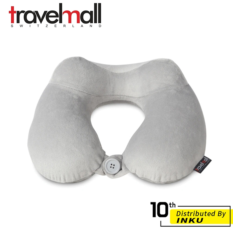 Travelmall 舒適記憶旅行枕 灰 趴枕 記憶海綿 靠墊 午休枕 頭枕 可拆洗設計